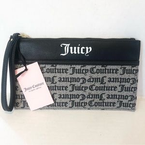 Juicy Couture Wristlet- (NWT) Gray with Black Trim & Lettering